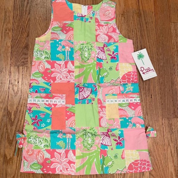 NWT Lilly Pulitzer Girl 6 Multi Patch shift dress--Retail of $62 - Picture 2 of 10